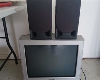 Retro TV and Stereo Speakers