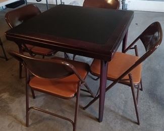 Retro Folding Table and 4 chairs