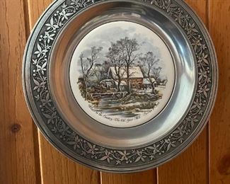 . . . a beautiful pewter plate