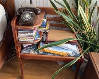 . . . a great phone table and old rotary phone