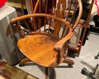 . . . a solid oak office chair