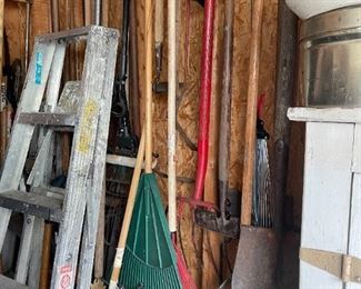 . . . an assortment of yard tools