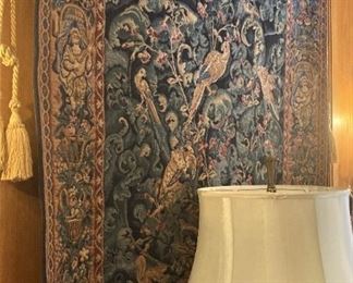 One of several wall tapestries