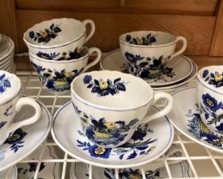 Spode "Blue Bird" cups and saucers - from England