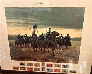Sheridan's Men Civil War art plus commemorative stamps