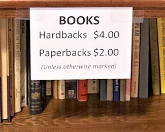 Older/rare books, coffee table books, and larger books are more than $4.00.
