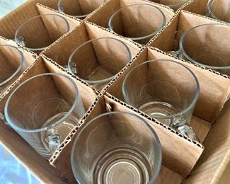 Boxed glass mugs