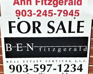 Look for the Ann Fitzgerald sign, and you will know you have arrived at the Divide & Conquer Estate Sale.