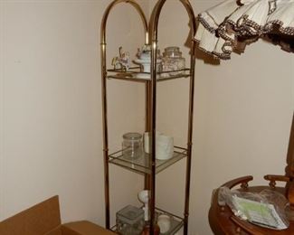 Brass & glass shelf