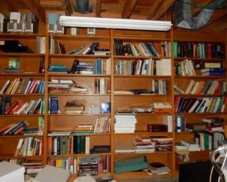 Basement..books & shelves