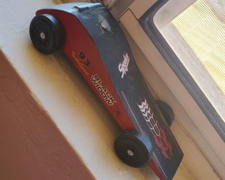 Pinewood Derby Car Ready to Race Wooden Spyder #93 Black Widow