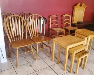 2 sets of nesting Tables and Chairs
