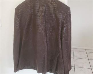 Alfani Women’s 2X Leather Jacket WPL8046