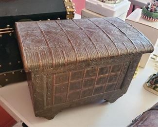 Vintage Table Top Storage Trunk