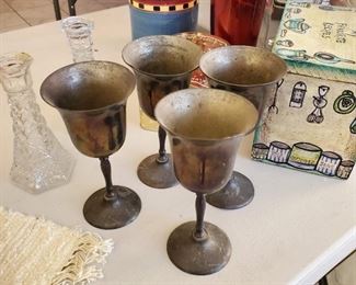 Brass Stemmed Glasses
