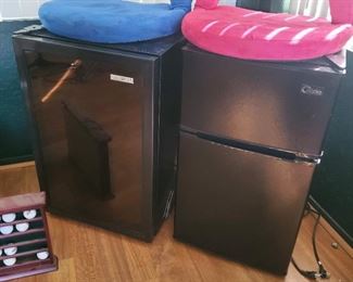 Midea Double Door Mini Fridge with Freezer & Vissani Wine Cooler