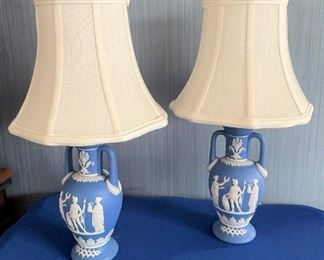 Pair of Wedgewood lamps