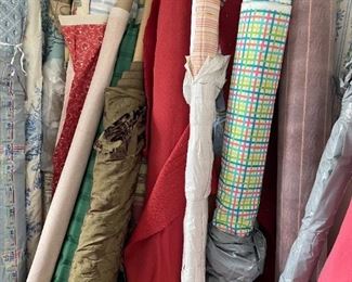 Many bolts of fabric