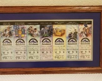 1993 Colorado Rockies Opening Week Tickets Framed Picture