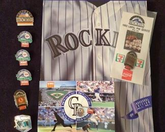 Rockies Lapel Pins And Scorecard Magazine