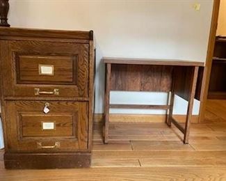 2 Drawer Filing Wood Cabinet Typewriter Table
