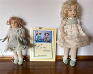 2 Lenci Dolls w Book