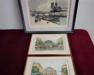 3 Prints by Charles Mondin