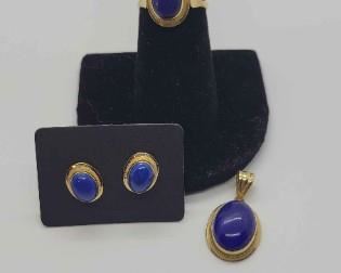 18k Lapis Lazuli Set