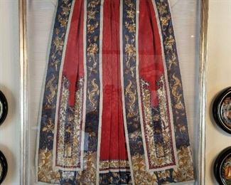 Antique Chinese Wedding Skirt in Frame