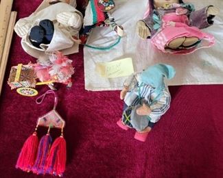 Arabic Dolls and Small Cart