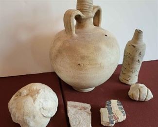 Arabic Jug, Candle Holder 4 Other Pieces