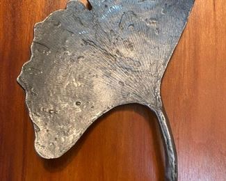 Don Drumm mid century ginkgo pewter tray