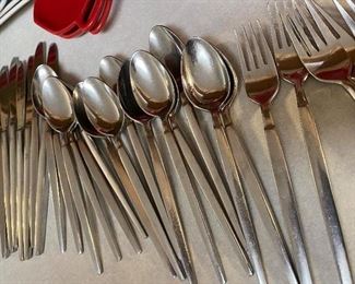Mid century “Astro” pattern japan flatware