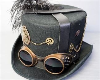 KBW Steam Punk Felt Top Hat, Universal Fit, New
