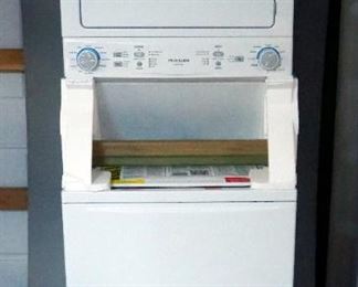 Frigidaire Quiet Pack Laundry Center Stackable Washer & Dryer #FLCE7522AW2, 3.9 cu ft Washer Capacity 5.6 cu ft Dryer, 75.5" x 27" x 29"