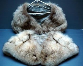 Garlands Of St Louis Fur Shawl And Unmarked Fur Shawl