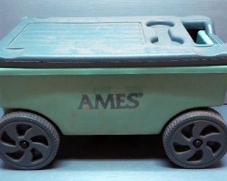 Ames Rolling Garden Tote, And Folding Garden Stool/Knee Pad