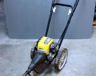 Ryobi Gas Powered 2 Wheel Trimmer, Model T430, Includes Trimmer Line And Replacement Heads