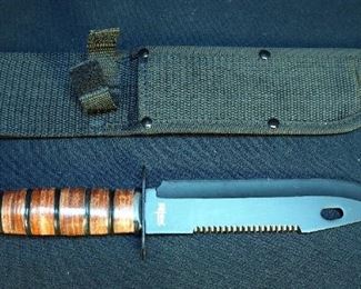 Rtek 12" Combat Dagger With Blade Stainless Steel Blade And Nylon Sheath, New In Box