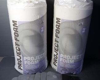 Project Foam Rolls, 2" Thick, Qty 2, And Furniture Slides