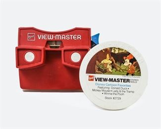 Vintage View Master Toy With Walt Disney Reels in Case
