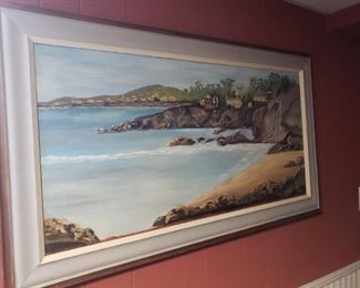 Acrylic Painting of The Catawba Cliffs. Painted by Family Member (with hand written note by artist)