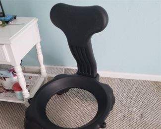 Exercise ball chair base