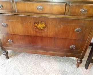 Dresser with inlay