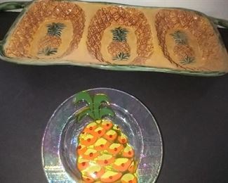 Pineapple tray and dish