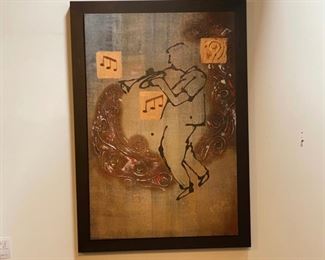 Set of 3 musical instrument art