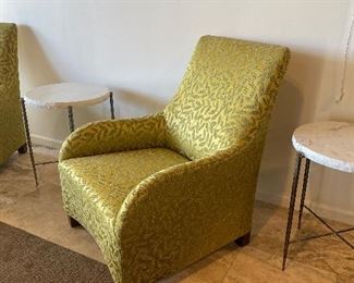 Custom silk accent chairs (2 available)