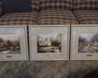 Set of 3 Thomas Kincade Pictures