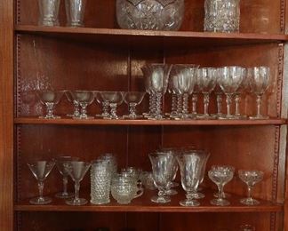 Crystal Goblets - Green Glasses