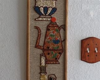 Vintage Wall Plaque of tiny rocks